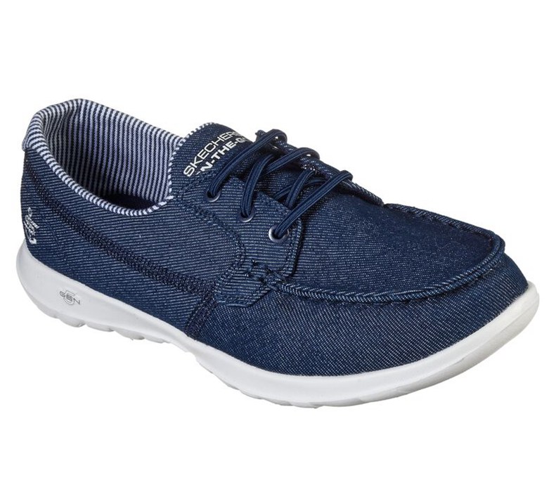 Skechers Dam Blå Snörskor - Gowalk Lite - Del Mar - Sverige (YLSJI-5294)